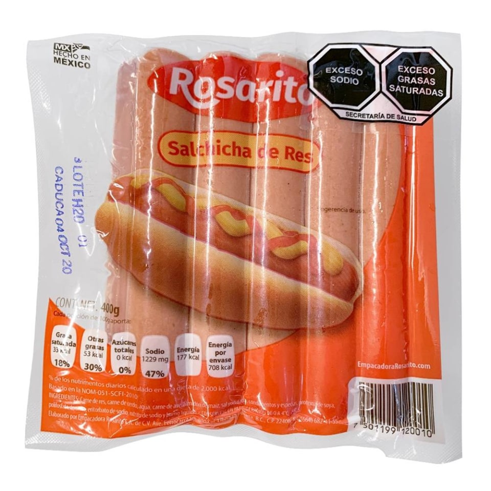 Salchicha Rosarito Hotdog 200gr