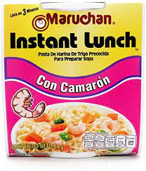 Caja 12 pz Maruchan instant lunch camaron 64g