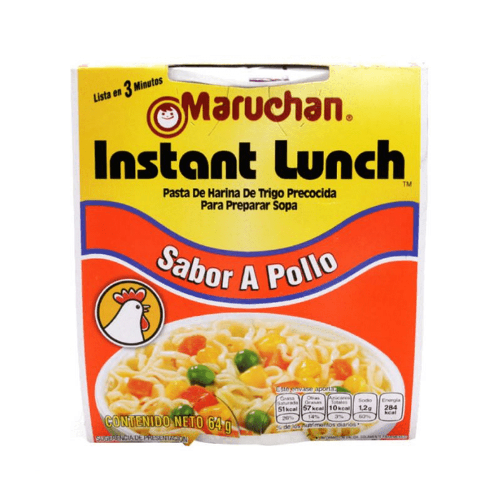 Caja 12 pz Maruchan instant lunch pollo 64g