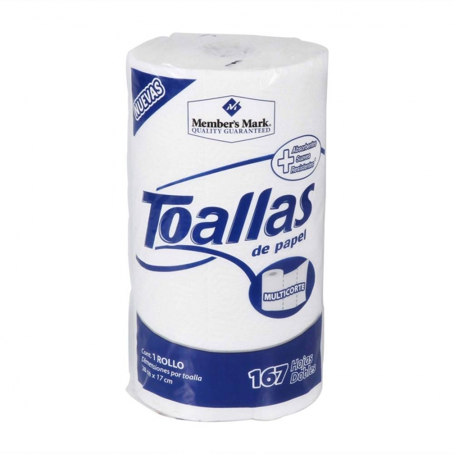 Toallas de papel,member's mark (8 rollos)