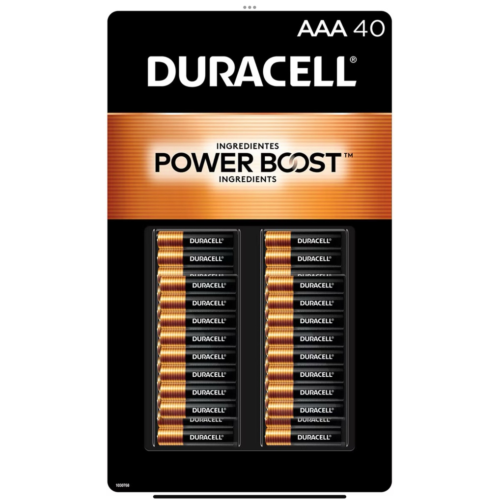 Baterías Duracell AAA 40pz