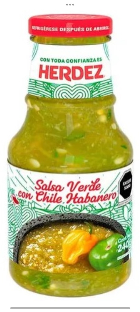 Salsa Verde Con Habanero Herdez 240gr
